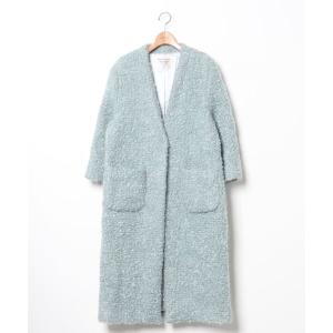 「nesessaire」 ノーカラーコート FREE ブルー レディース