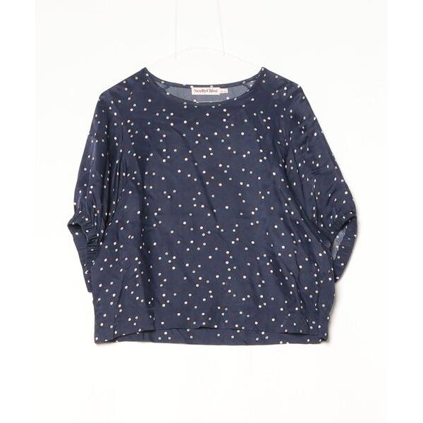 「SEE BY CHLOE」 半袖ブラウス 40 ネイビー レディース