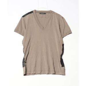 「DOLCE&GABBANA」 ワンポイント半袖Tシャツ 48 グリーン メンズ