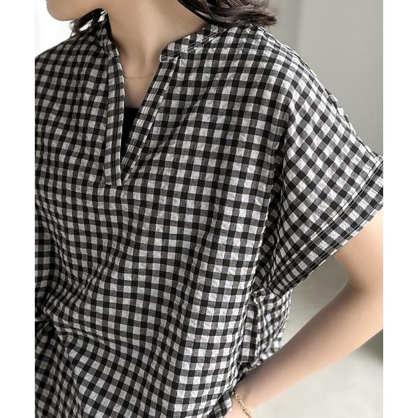 「Java」 半袖ブラウス MEDIUM グレー系その他 レディース