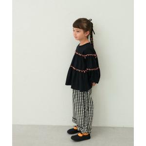 ワイドパンツ パンツ 新色追加「90-150cm」綿100% サイドフリルアソートワイドパンツ キッズ 子供服 女の子