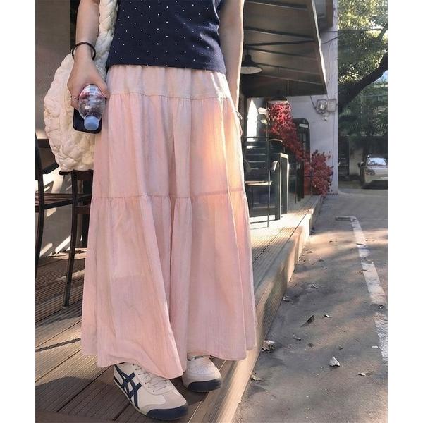 ロング スカート ふんわり マキシロング ドレープスカート