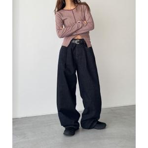 ジーンズ デニム デニムパンツ choice_cnl/SEIRTAND　タックデニムパンツ レディース メンズ