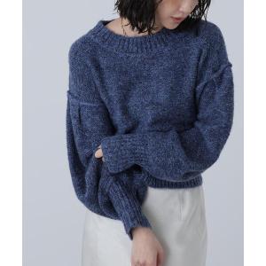 ニット セーター バックリボンショート丈ニット レディース