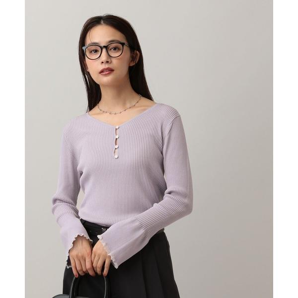 ニット セーター MATINEE LINE/フレアスリーブボタンVネックプルオーバー/580810 ...