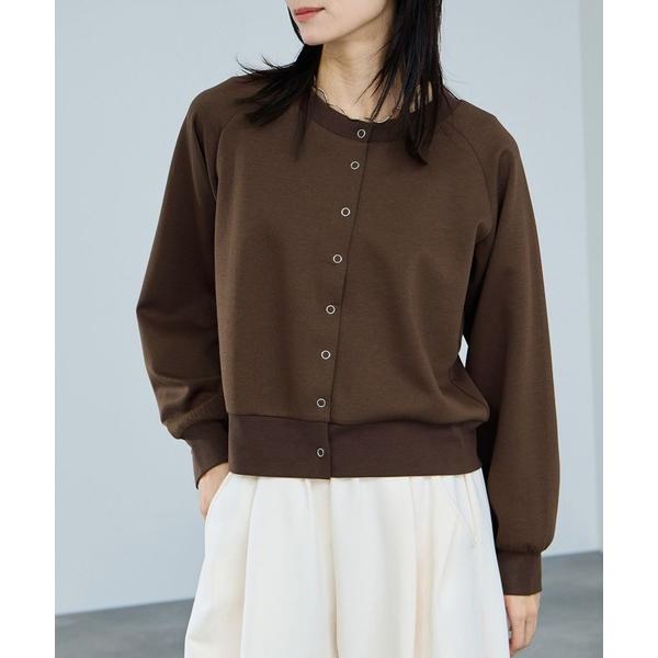 カーディガン milli de l'air 体型カバー 立体スナップカーディガン レディース