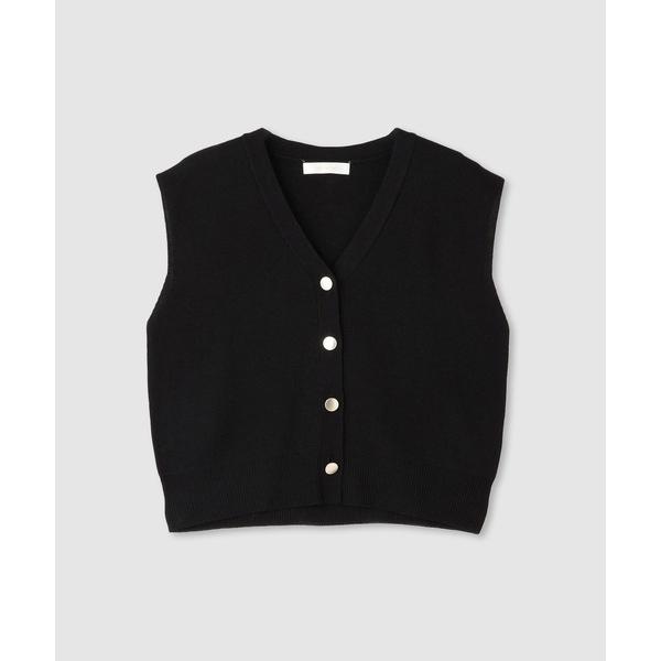 ベスト ジレ milli de l'air  ニット前開きベスト レディース