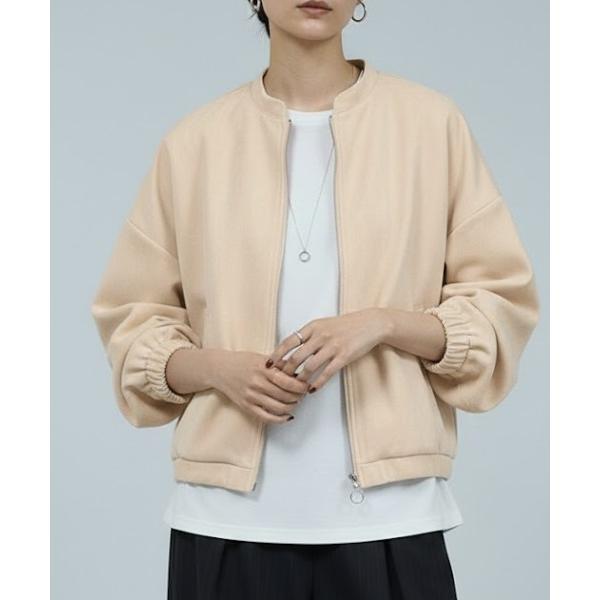 ブルゾン アウター milli de l'air スエードライク ポンチブルゾン レディース