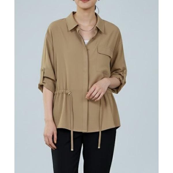 ブラウス シャツ milli de l'air ジョーゼットブラウジングシャツ レディース