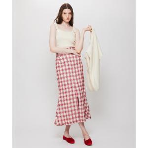 スカート ループチェックマーメイドスカート