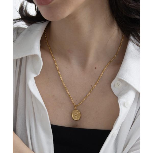 ネックレス 金属アレルギー対応サンフラワーコインネックレス レディース