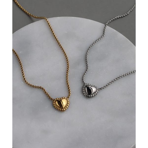 ネックレス 金属アレルギー対応ミニマムハートペンダントネックレス レディース