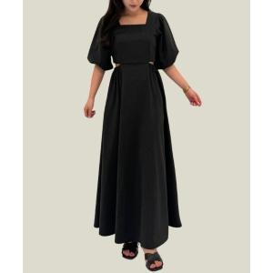 「LEANN MOMENT」 半袖ワンピース SMALL ブラック レディース