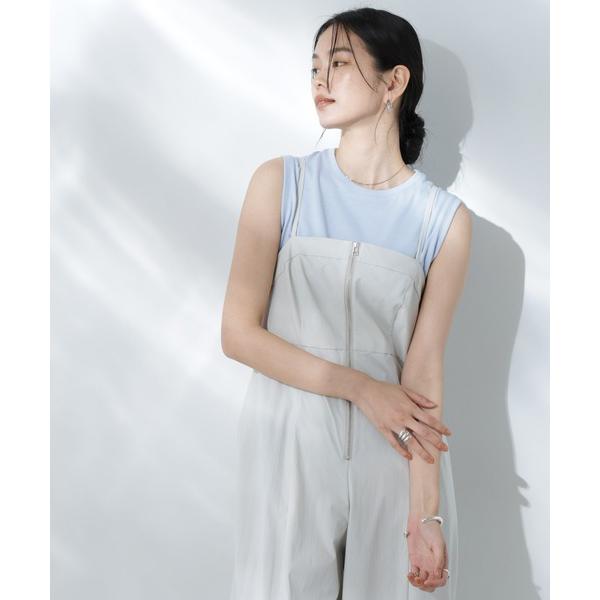 「NANO universe」 ノースリーブトップス S サックスブルー レディース