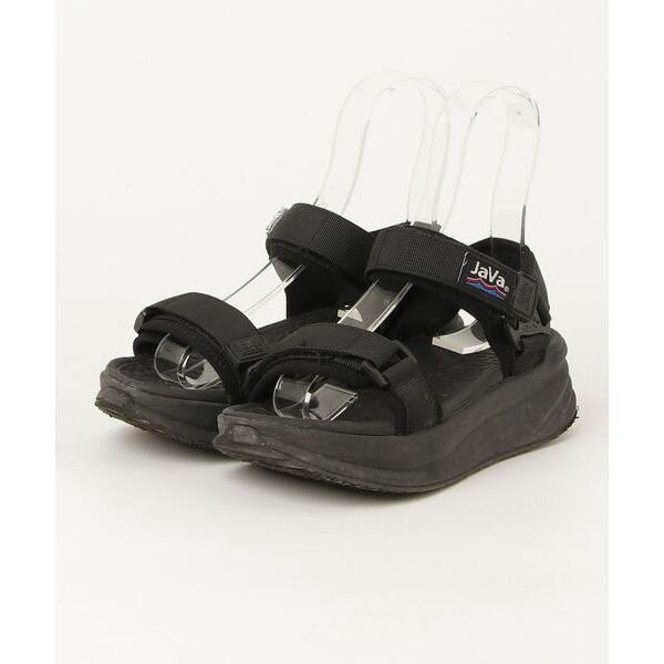 「Java」 フラットサンダル 23.5cm ブラック レディース