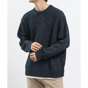 「GLOBAL WORK Smile Seed Store」 長袖ニット LARGE ネイビー メンズ