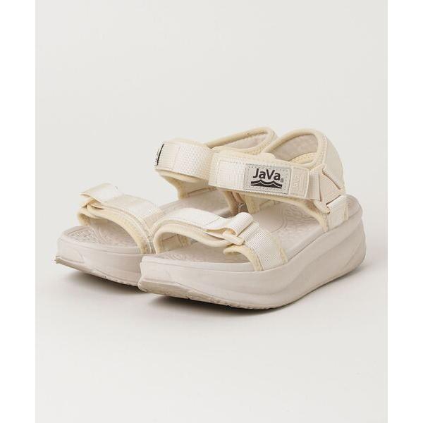 「Java」 フラットサンダル 23.5cm アイボリー レディース