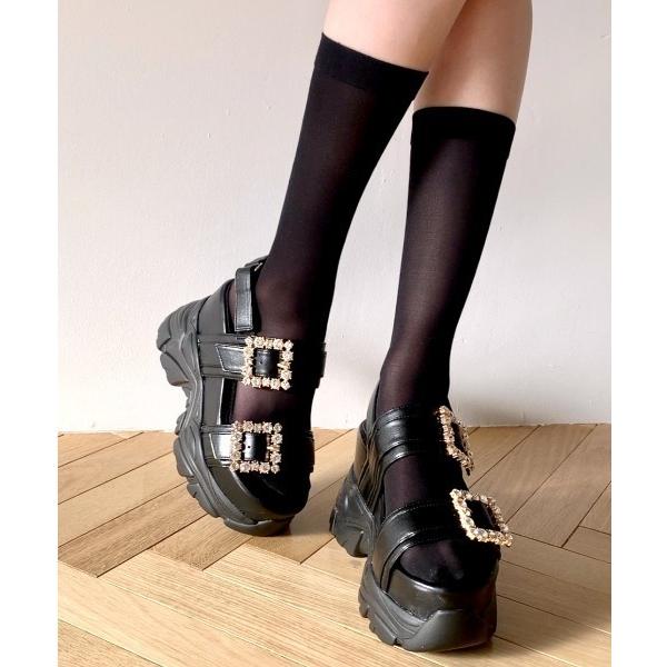 「R&amp;E」 ヒールサンダル M ブラック レディース