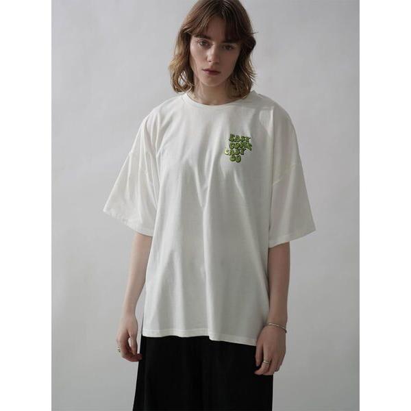 tシャツ METALLIC BACK LOGO T-SHIRT レディース