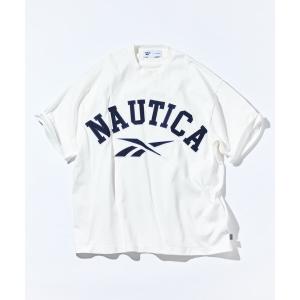 tシャツ Reebok×NAUTICA/リーボック×ノーティカ 「Exclusive」 ダブルネーム アーチロゴ クルーネックTシャツ ショートスリー｜ZOZOTOWN Yahoo!店