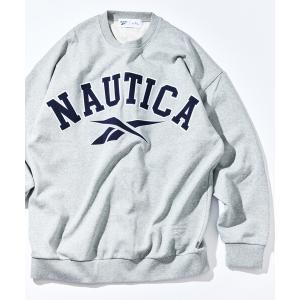 トレーナー スウェット Reebok×NAUTICA/リーボック×ノーティカ 「Exclusive」 ダブルネーム アーチロゴ ヘビーウェイト クルー｜ZOZOTOWN Yahoo!店
