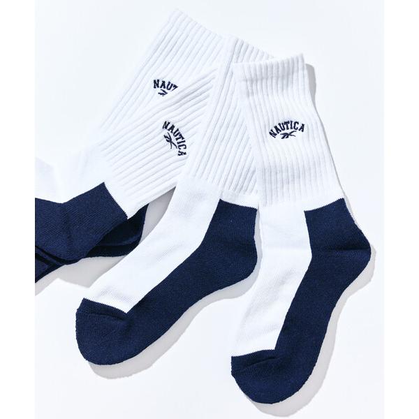 靴下 Reebok×NAUTICA/リーボック×ノーティカ 「Exclusive」3パック ダブルネ...