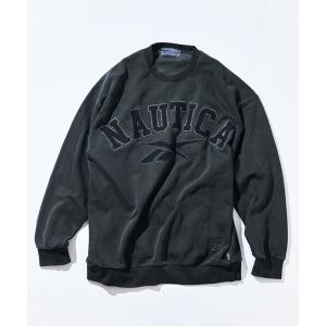 トレーナー スウェット Reebok×NAUTICA/リーボック×ノーティカ 「Exclusive」 ダブルネーム アーチロゴ ピグメント ヘビーウェ｜ZOZOTOWN Yahoo!店