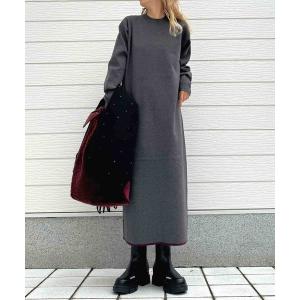 ワンピース やわもち配色ラインワンピース