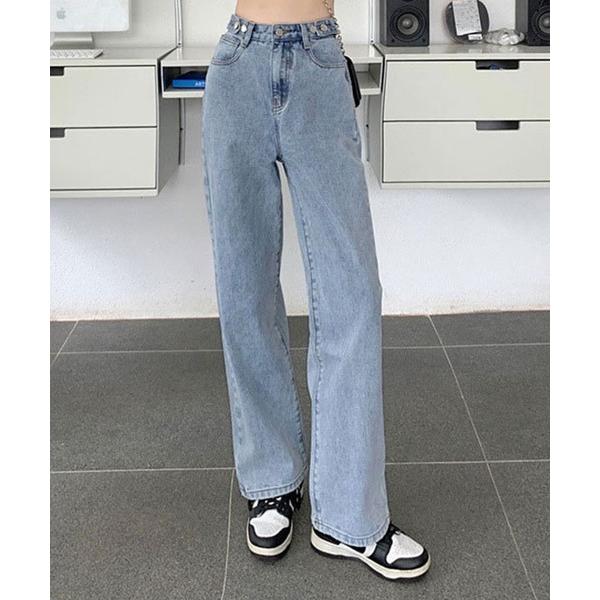 ジーンズ デニム デニムパンツ 「ウエスト調整できる」デニムパンツ レディース
