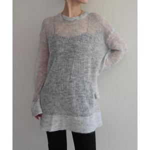 ニット セーター モヘアローゲージニット レディース