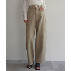 パンツ 切替デザインストレートパンツ レディース