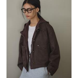 ブルゾン アウター フェイクスエードブルゾン レディース