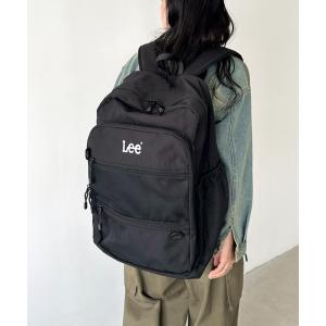 デイバック リュック Lee/リー 撥水 フロントポケットリュック/デイパック/ロゴ刺繍/大容量 約34リットル レディース