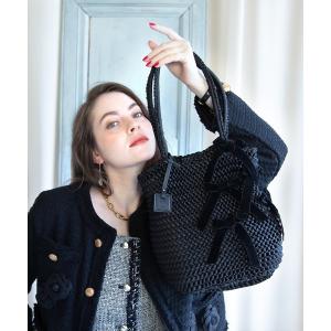 トートバッグ Ruban ルバン トートバッグ 飛ばしリボン付き レディース