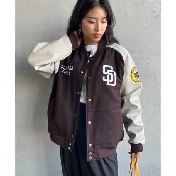 スタジャン 「FANATICS/ファナティクス」 別注 MLBロゴワッペン メルトンスタジャン レデ...