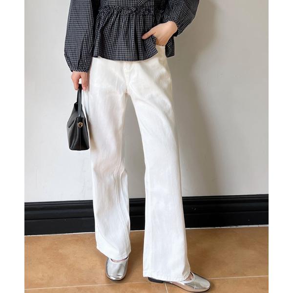 チノパン 「着用動画あり・身長別・2サイズ展開」セミワイドフィット コットンパンツ レディース