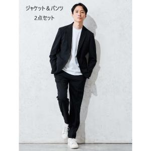 セレモニースーツ セットアップ 「裾上げ済み/上下セット」」冷感ライトセットアップスーツ　ブラック/ベージュ/ネイビー メンズ