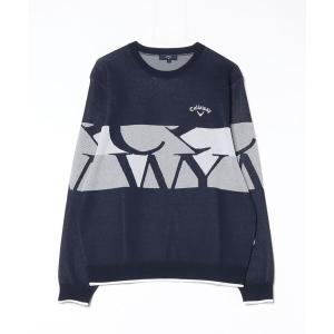 セーター ニット キャロウェイ  ロゴジャカードクルーネックニット メンズ