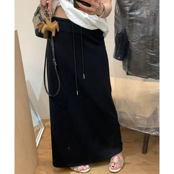 スカート バックスリット Iライン イージー マキシ スカート