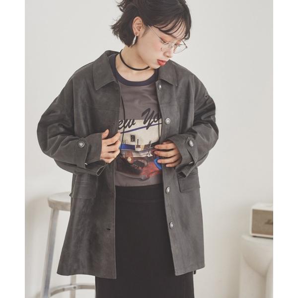 ステンカラーコート コート suede like soutien collar jacket /スエ...