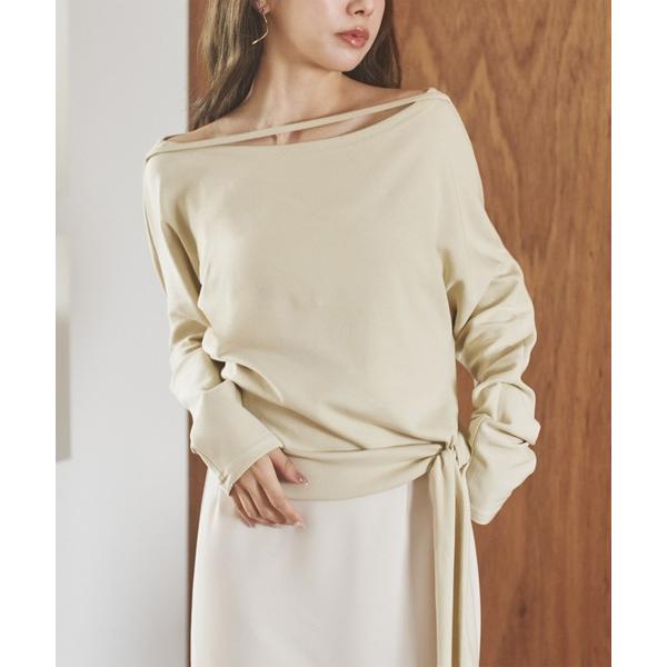 tシャツ 2way side tie tops /2wayサイドタイトップス レディース