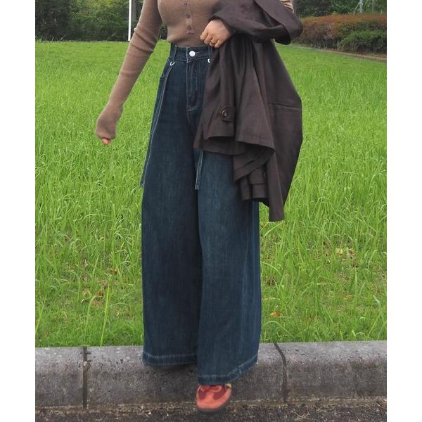 ジーンズ デニム デニムパンツ waist design wide denim pants /ウエス...