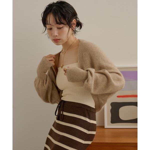 カーディガン wool blend short bolero cardigan /ウールブレンドショ...