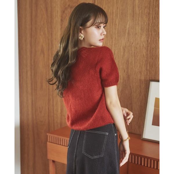 ニット セーター wool mohair blend puff knit /ウールモヘアブレンドパフ...