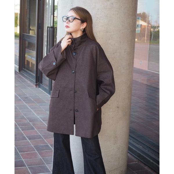 ステンカラーコート コート stand collar medium coat /スタンドカラーミディ...