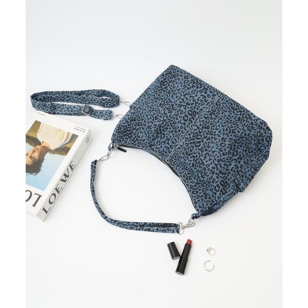 ショルダーバッグ バッグ レオパード柄デニムショルダーバッグ レディース