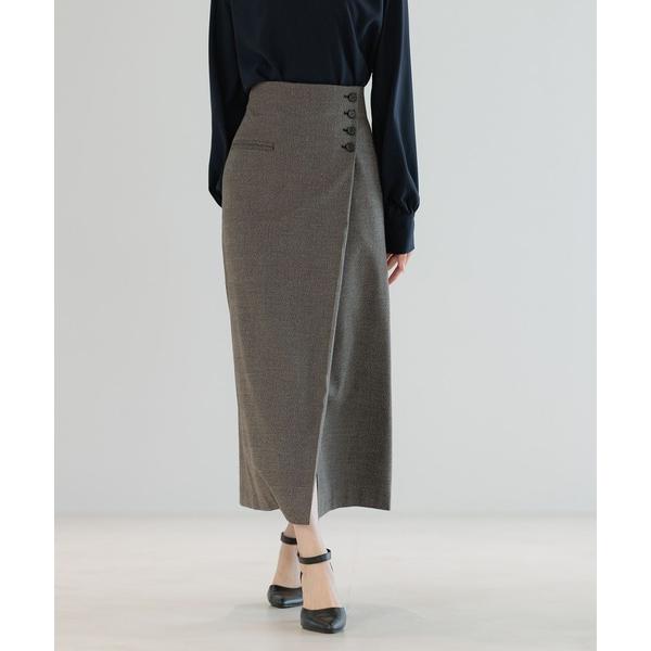 スカート ラップ風Iラインスカート589188