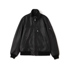 ma1 ma-1 STAND LEATHER MA-1 MOD JACKET / スタンド レザー MA-1 モディファイ ジャケット / AVIRE｜ZOZOTOWN Yahoo!店