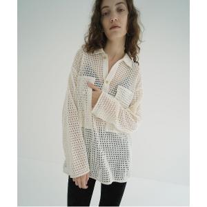 ブラウス シャツ MESH POCKET OVER SHIRTS レディース