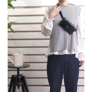 ウエストポーチ ウエストバッグ レザーポーチ付ベルト レディース